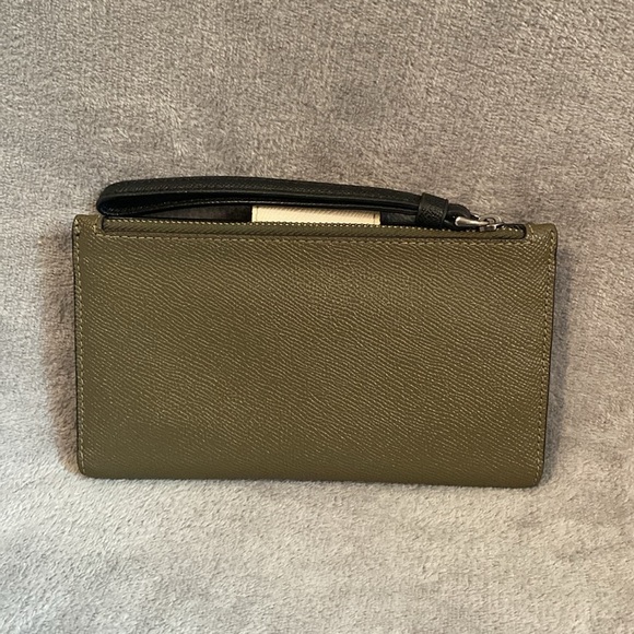 🤎COACH🤎Phone Wallet In Color Block/Olive Green & Off White/EUC - Picture 5 of 12